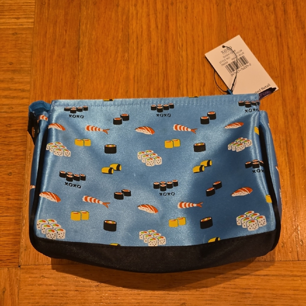 XOXO Blue and Black Sushi Print Bag